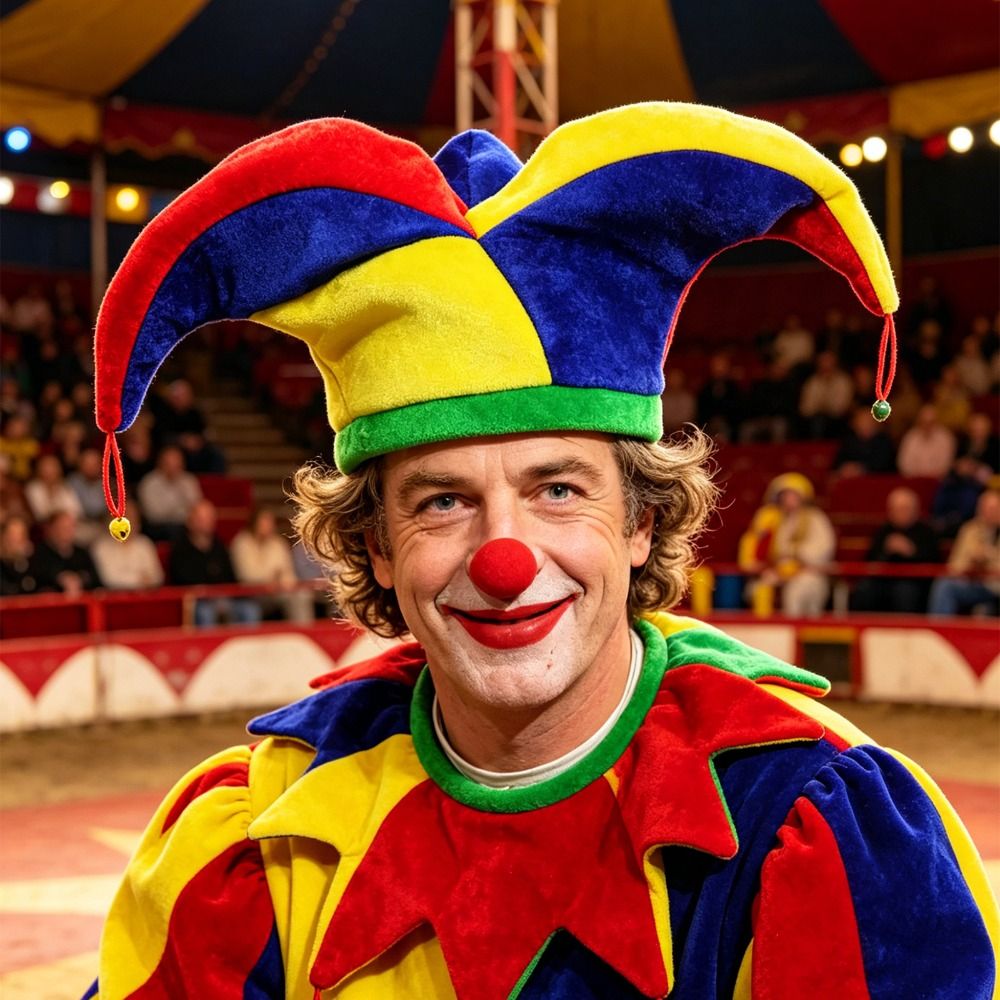 Cap Prop Multicolor Clown Hat  - Cosplay Prop Pattern ulasan dan harga