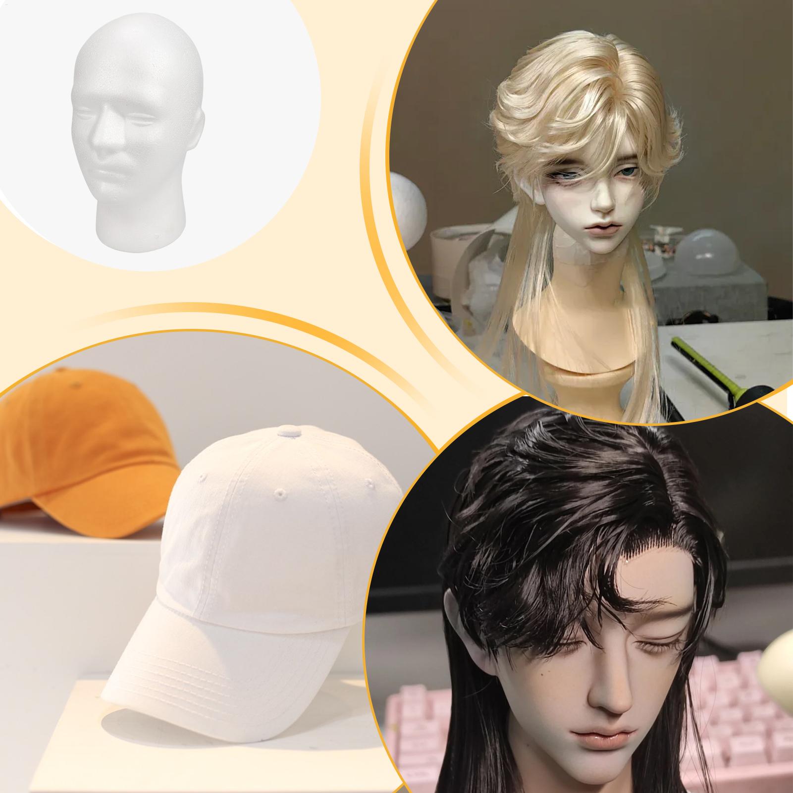 Man Foam Hair Head Model Wig M - Cosplay Prop Foam ulasan dan harga