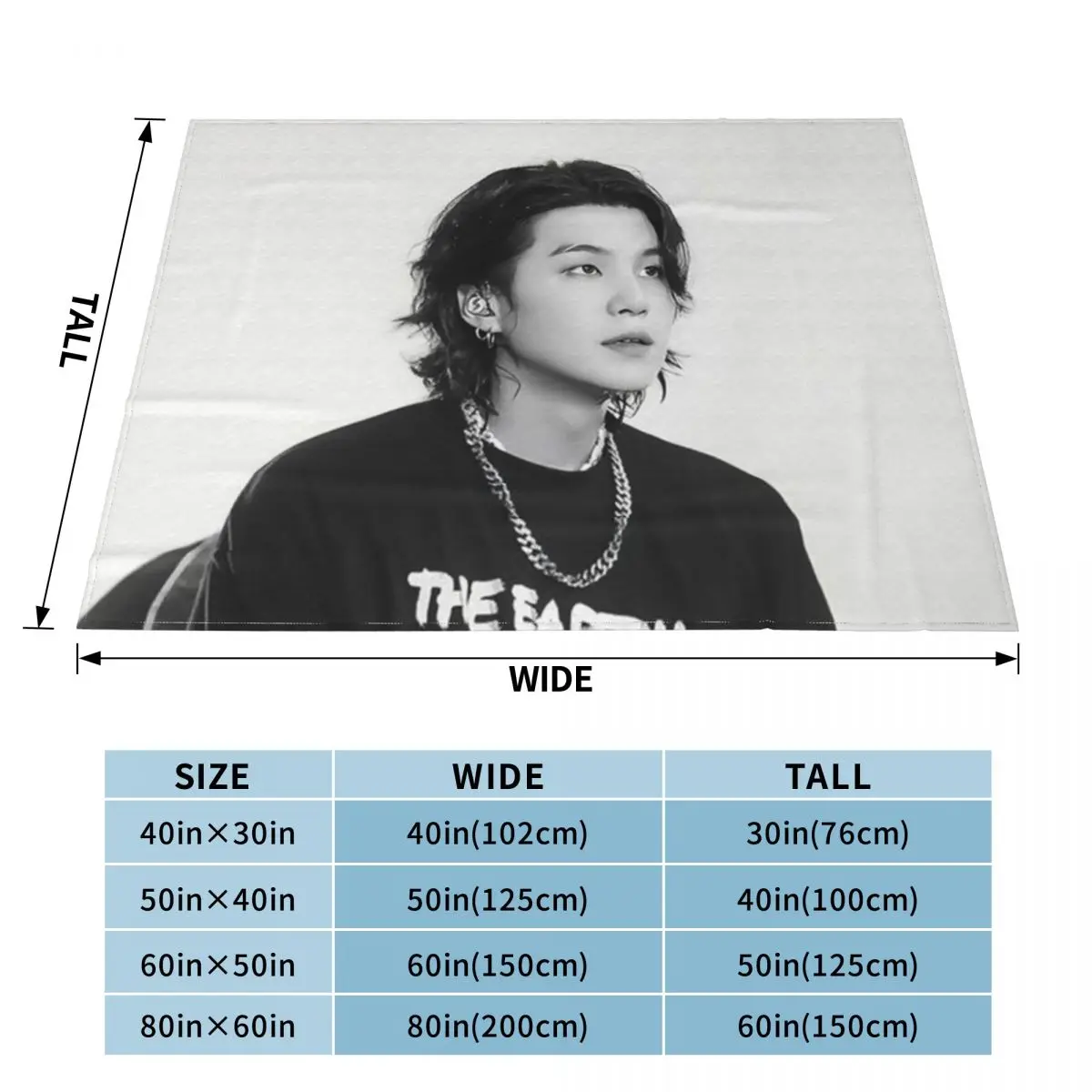 Yoongi concert Throw Blanket D - Flamethrower Cosplay Prop ulasan dan harga