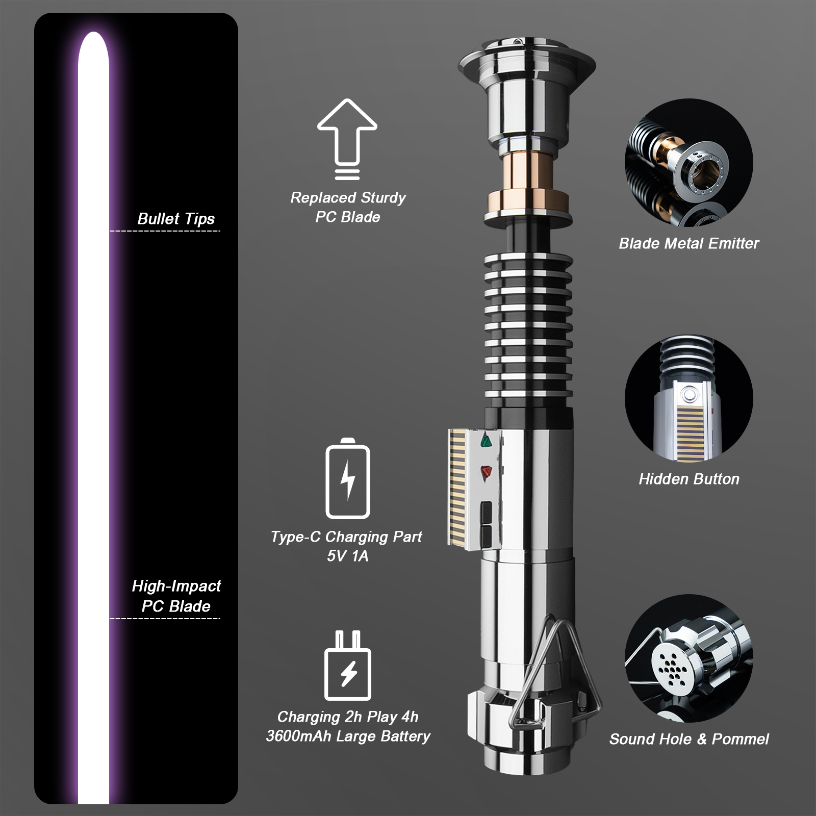 PHS Neopixel Light Saber Metal - Cosplay Prop Display ulasan dan harga