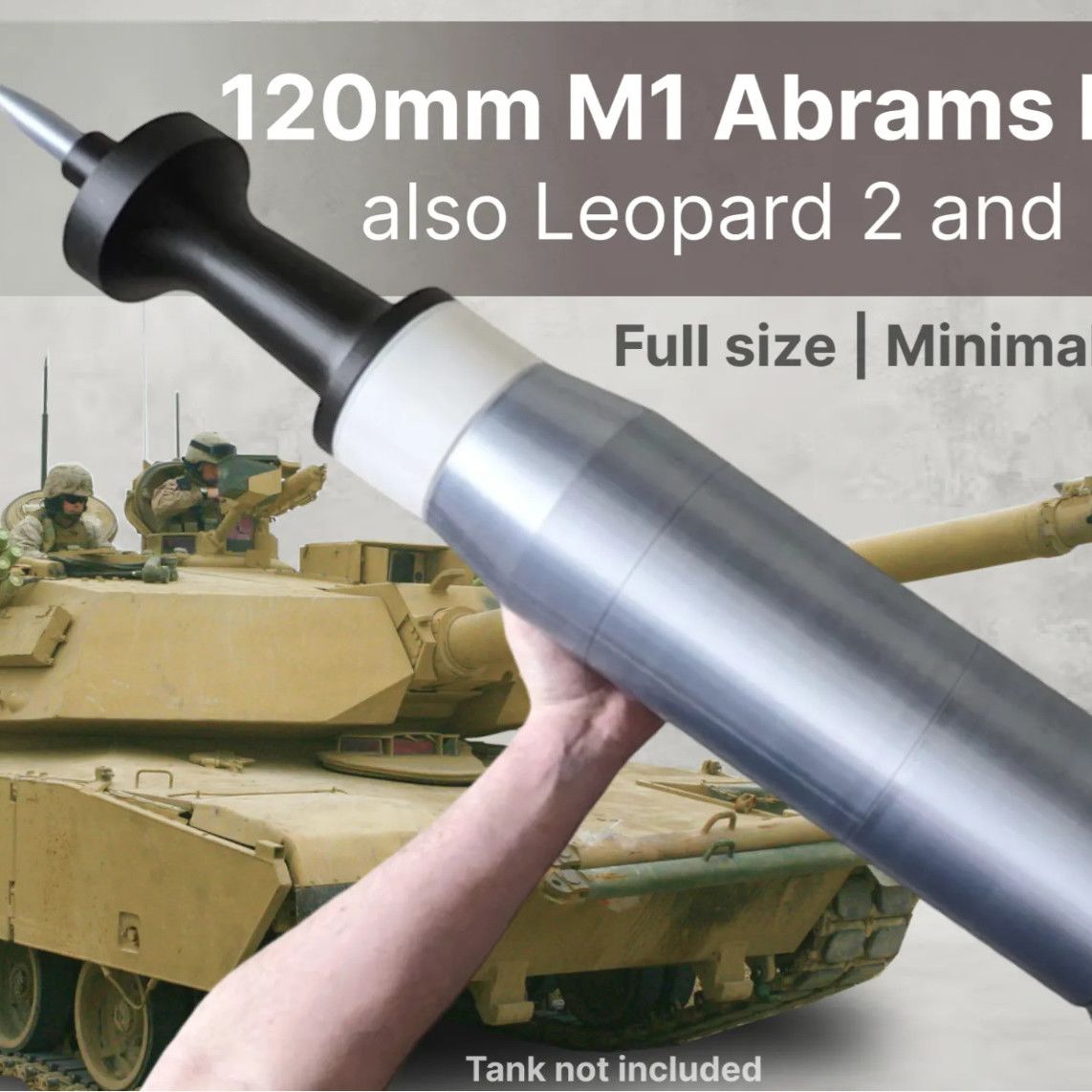 3D Printed 120mm APFSDS Assemb - Cosplay Prop Display ulasan dan harga