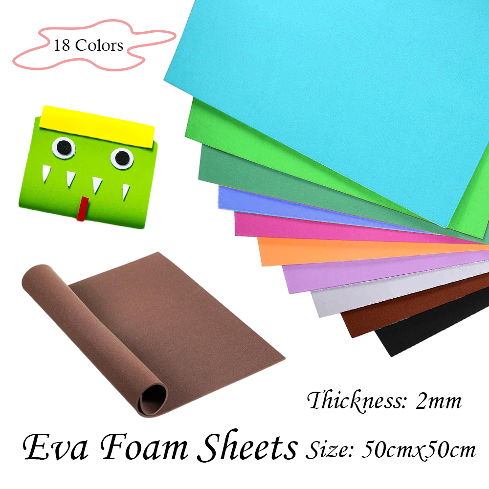 18 Colors 2mm Thick Colorful   - Eva Foam Sheet ulasan dan harga
