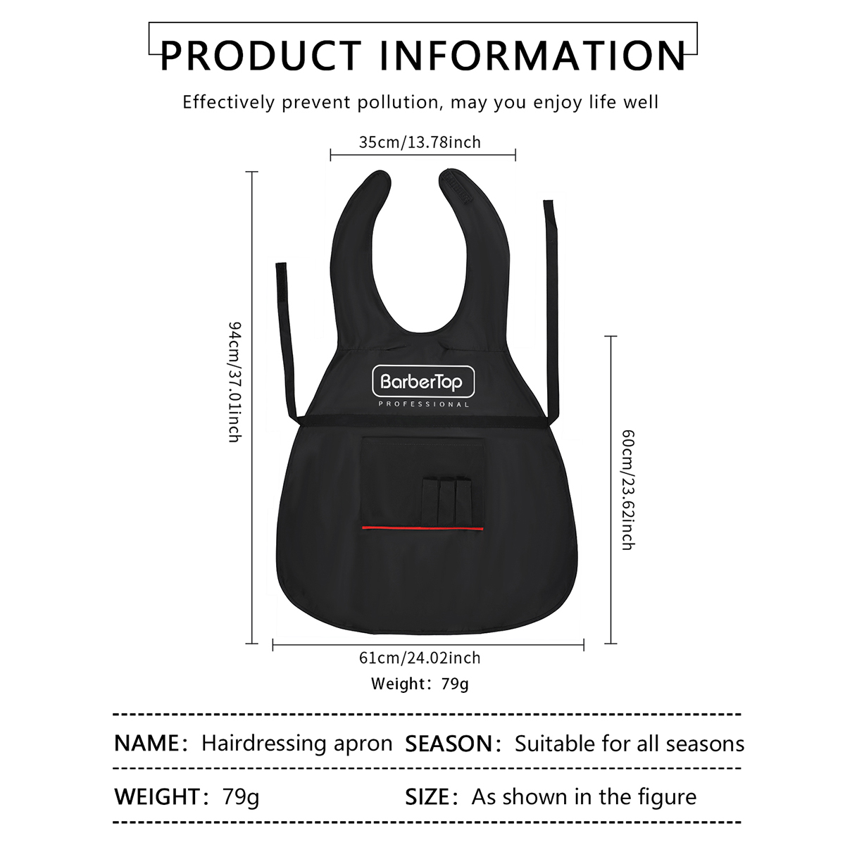Black Stylist Apron Waterproof - Hair Spray Color ulasan dan harga